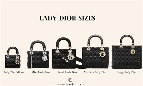 lady dior bag size guide